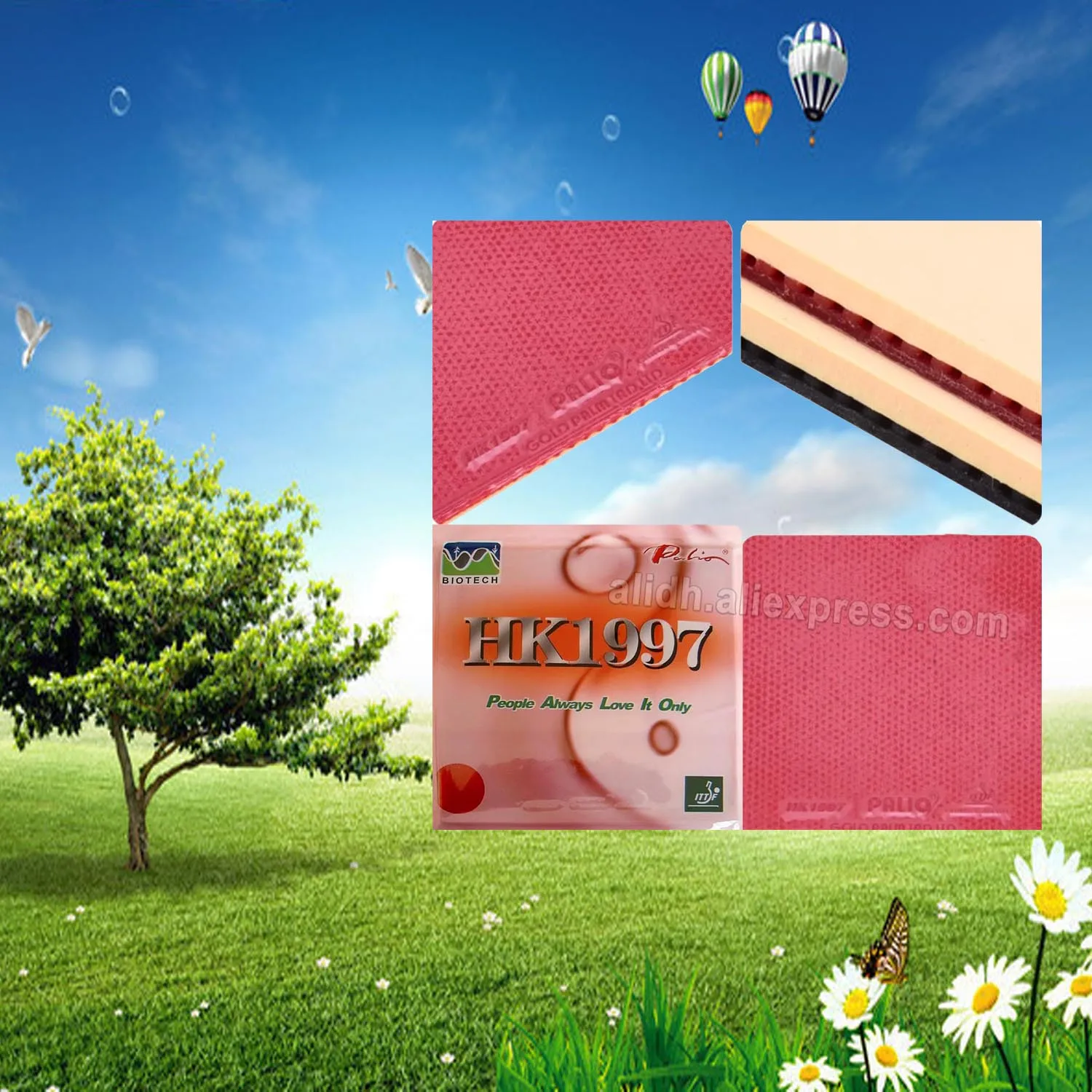 

Palio HK1997 BIOTECH table tennis rubber pimples in both side loop table tennis rackets racquet sports biotech