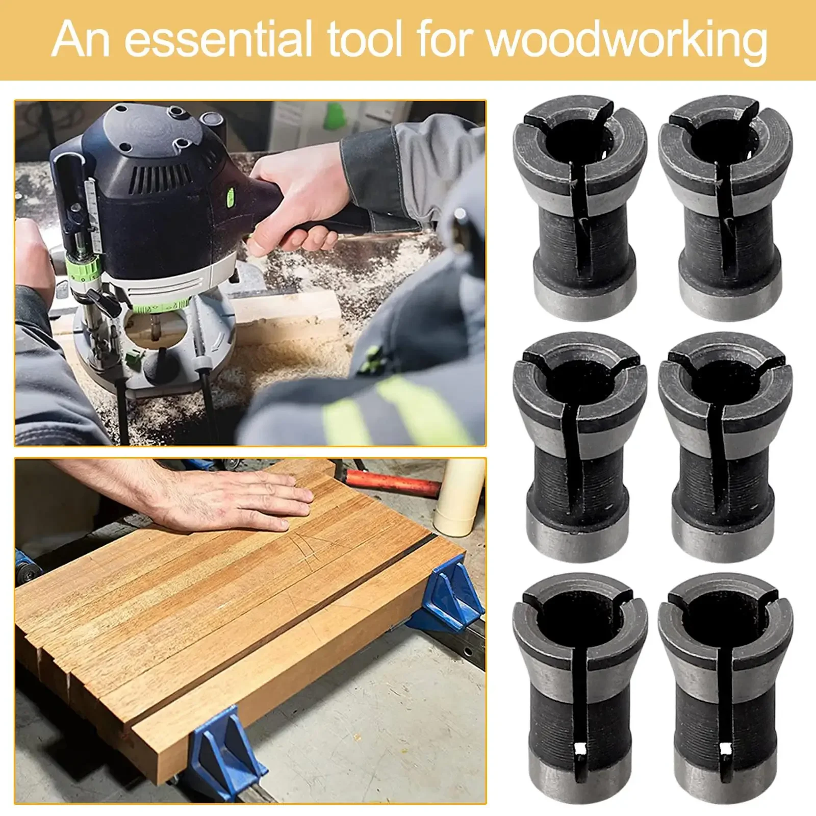 Collet Adapter Carbon Steel Collet Chuck Engraving Set With Tight And Stable Clamping And 3 Different Inner Diameters