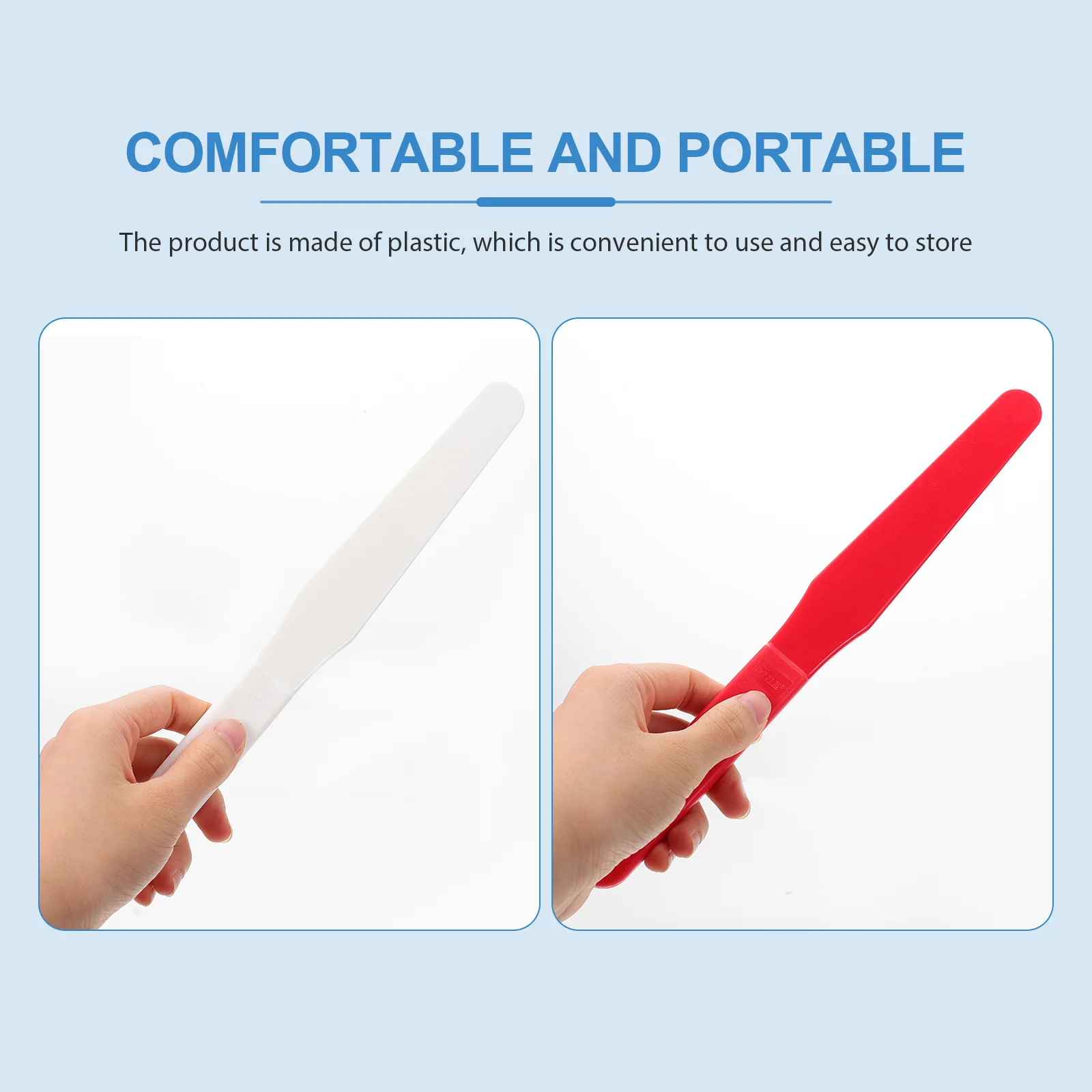 

5Pcs Plastic Ink Screen Printing Shovels Mixing Spatulas Portable Colorful Lightweight Oil Painting Scraper Tools