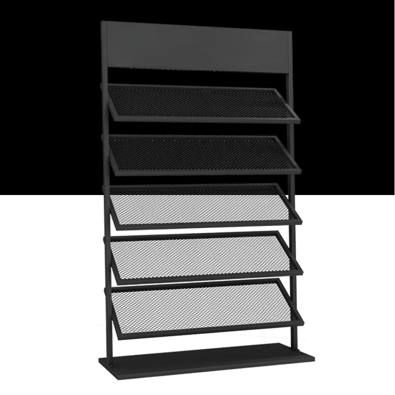 

Modern design ceramic tile vertical iron frame display stand glass quartz stone floor aluminum gusset tile sample display stand