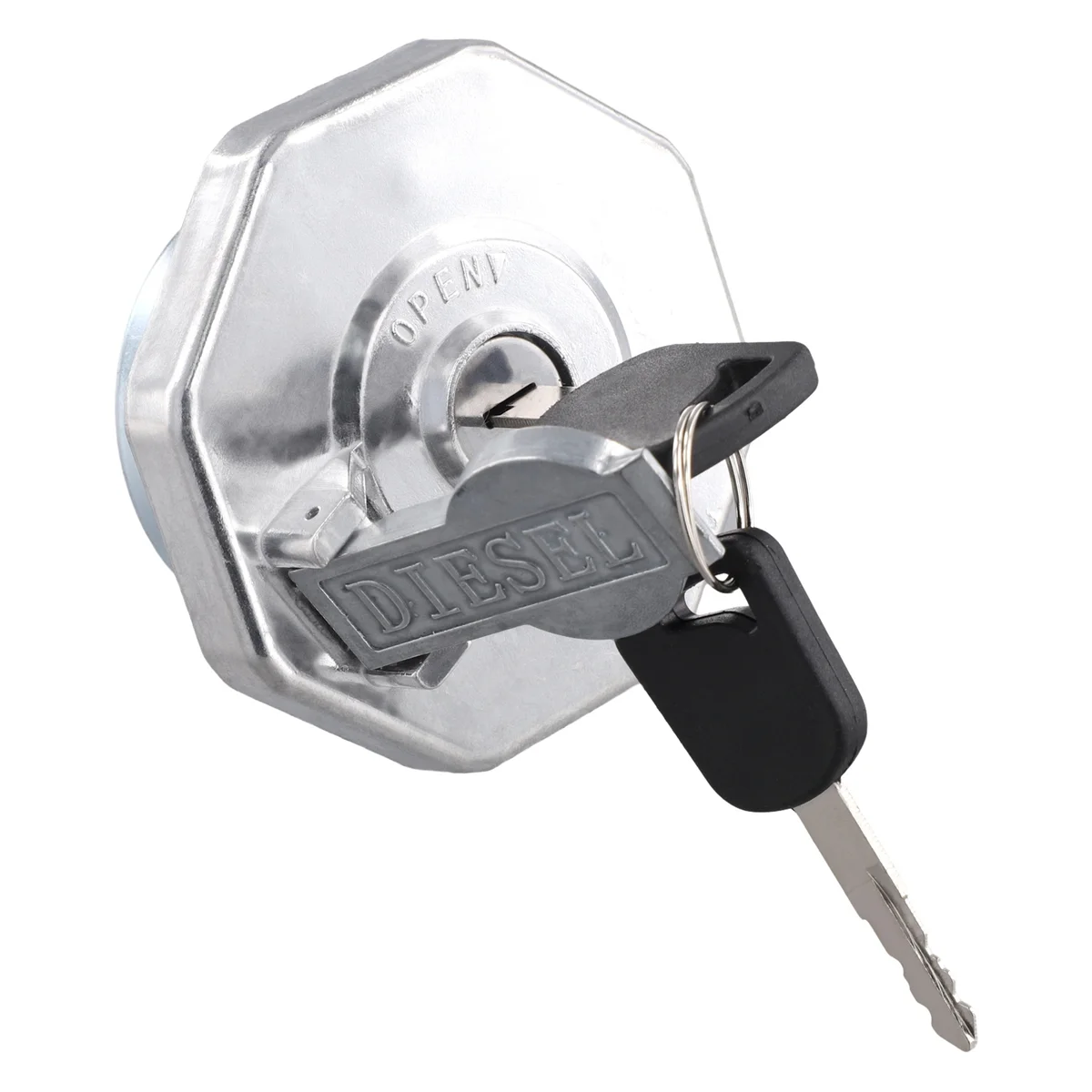 غطاء وقود السيارة مع مفتاح لـ ISUZU ELF NPR NQR 4HK1 8- 98146010 -0 8- 98088982 -0 فضي