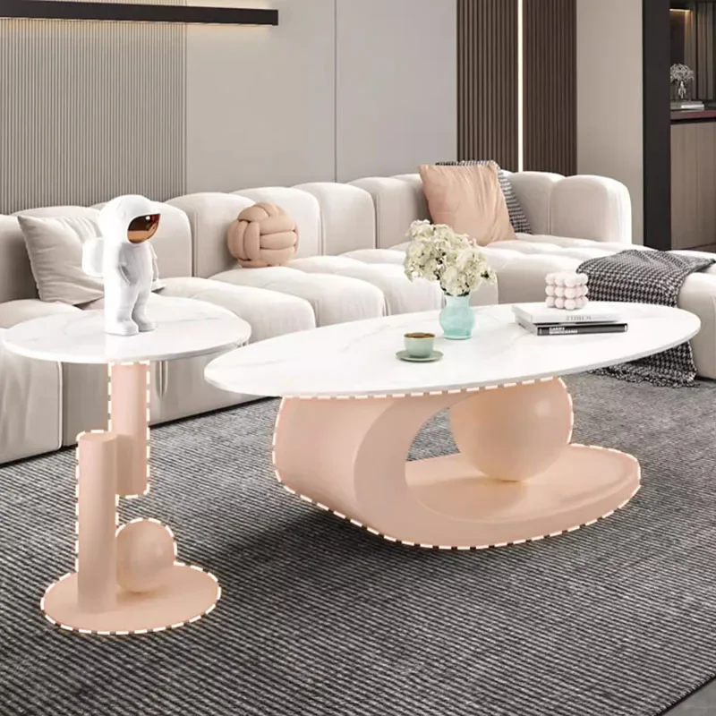 

-Luxury Nordic Coffee Table Living Room Modern Decoration Coffee Table Minimalist Service Dinner Mesa Auxiliar Home Furniture