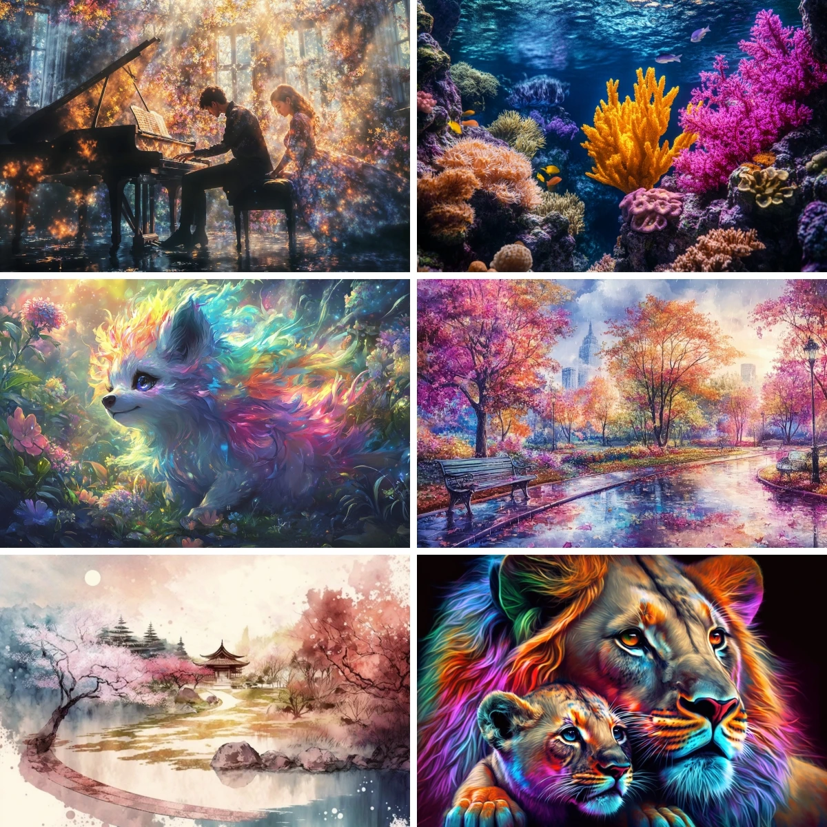 

HTC Diverse Artistic Diamond art painting new novelties 2025 Diamond mosaic high quality Full Resin 180 to 310 colors PainterBox