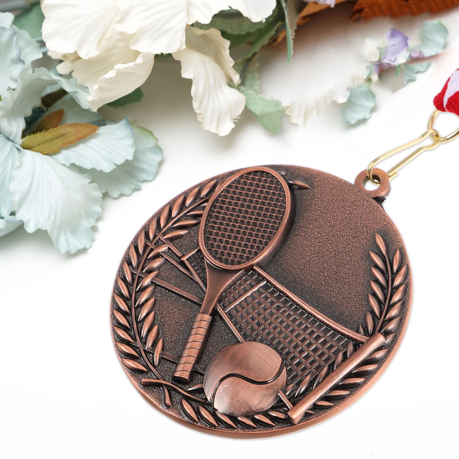 

Custom Engraved Tennis Medals Metal Durable Award Competition Winners Participants Motivational Sports Trophy Clubs Schools