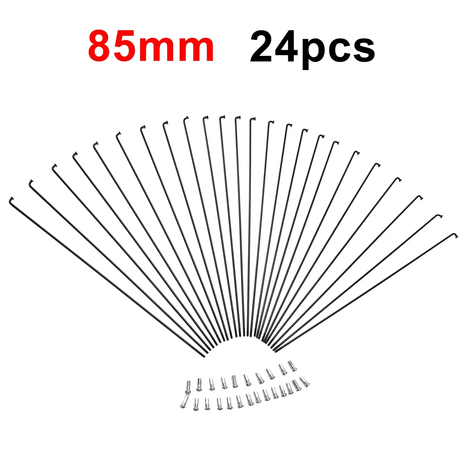 24pcs Bicycle Spoke 255MM 275MM 289MM MTB Bike Steel SPOKES AND NIPPLES For Rim Size 27.5 / 26 / 29 Inch Bikes