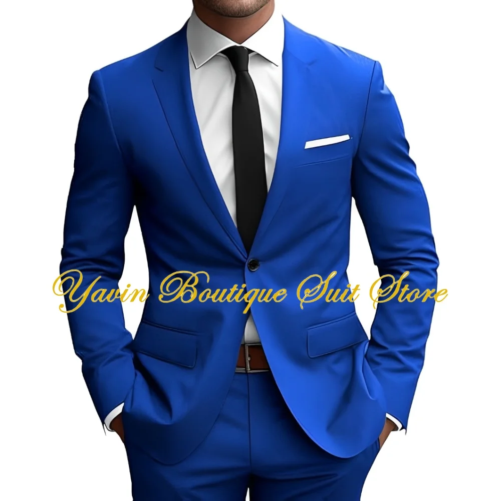 

Classic Wedding Men's Suits Slim Fit Bridegroom Tuxedos For Men Two Pieces Groomsmen Suit Formal Business Blazer Suits