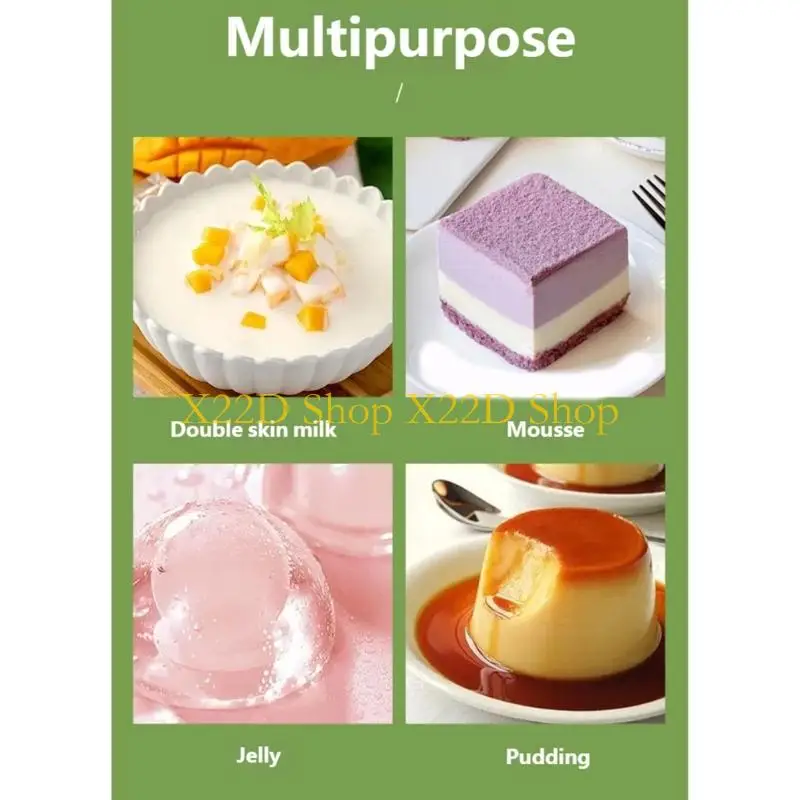 X22D PP Transparent Dessert Bowls Stackable Puddings Cup with Lid Kitchen Storage Containers For Home Use