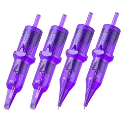 MAMBA LOONG Tattoo Needles Cartridges 10pcs with Membrane Safety Tattoo Cartridges 0.3mm for Tattoo Permanent Makeup Machine Pen