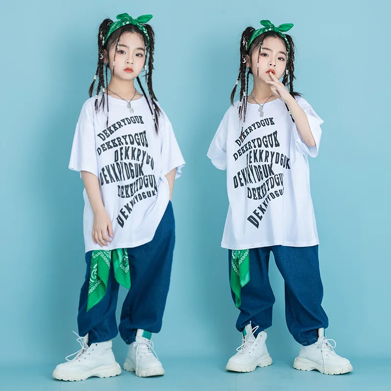 Children's performance clothing hiphop street dance children's clothing children's hip-hop trendy brand set whirlwind black and