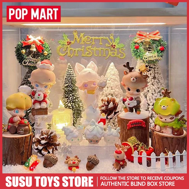 

POP MART Dimoo Letters From Snowman Series Blind Box Genuine Mystery Box Guess Bag Toys Cute Anime Action Figure Doll Desktop Or
