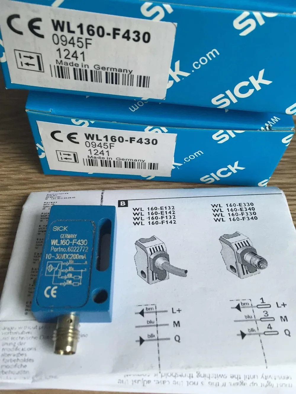 In Stock New and Original SIC-K WL160-F430 PHOTOELECTRIC SENSOR RETROREFLECTIVE 6.5M RANGE PNP LO DO M8 4 PIN CONNECTOR