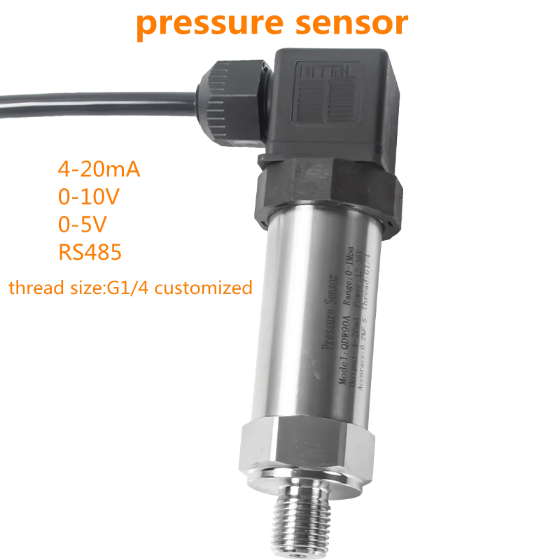 4-20mA Pressure Transmitter Sensor 0.1bar/10bar/145psi 0-60Mpa 0-10V Pressure Transducer Sensor M20*1.5 Pressure Transmitter