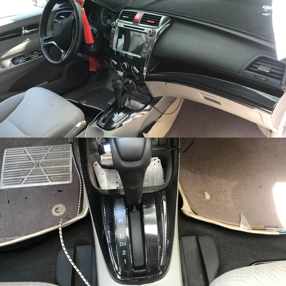 

Для Honda City 2008-2014 автомобильный Стайлинг 3D/5D углеродное волокно салон автомобиля центральная консоль цветная формовочная наклейка наклейки детали