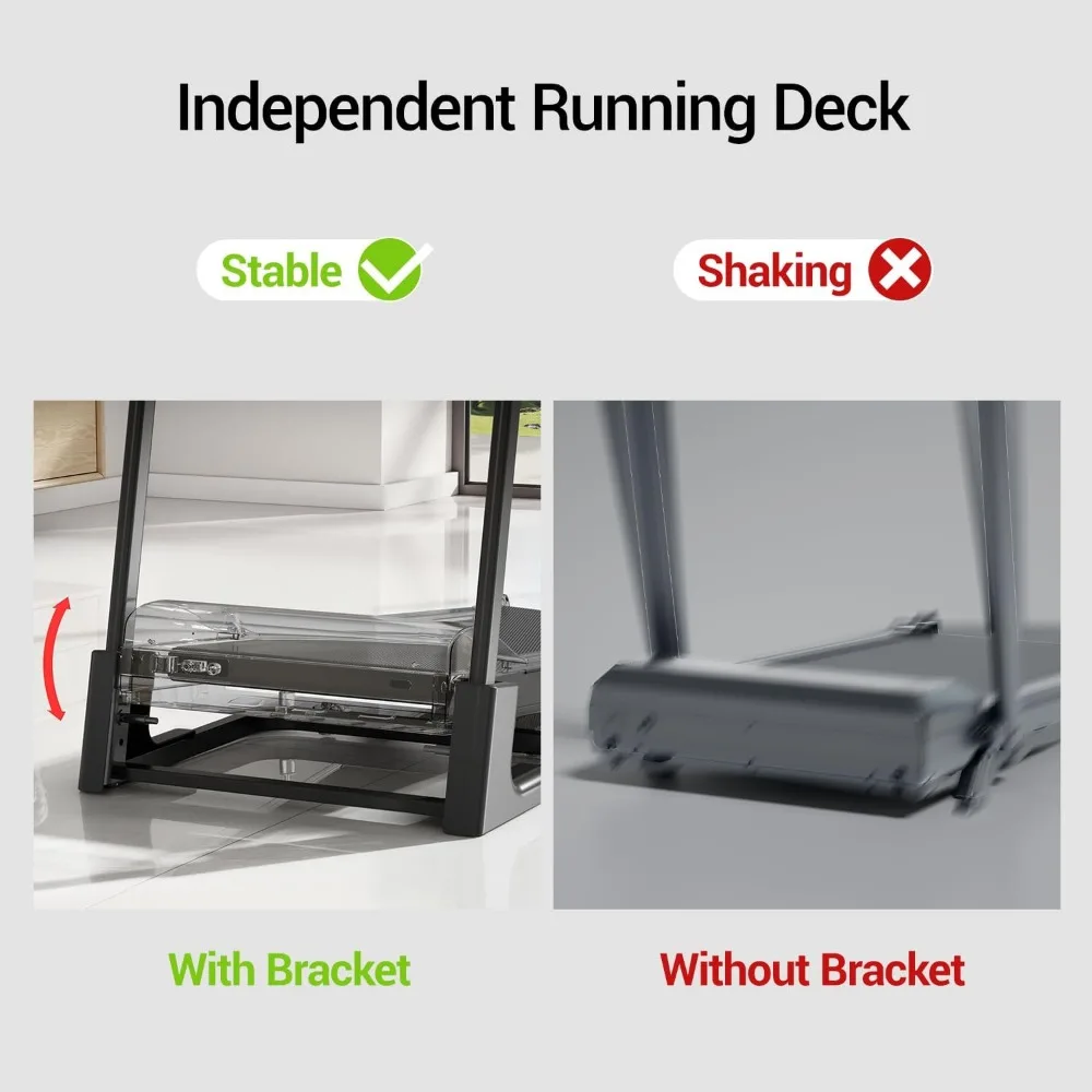 جهاز سير مائل قابل للطي للاستخدام المنزلي مع أجهزة استشعار النبض، محرك هادئ 3.0 حصان، يدعم ما يصل إلى 300 رطل، متوفر باللون الأسود أو Gra
