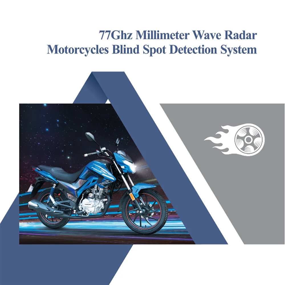 77Ghz 24Ghz Millimeter Wave RadarMotorcycles Blind Spot Detection System 50m/15m Range IP67 Waterproof