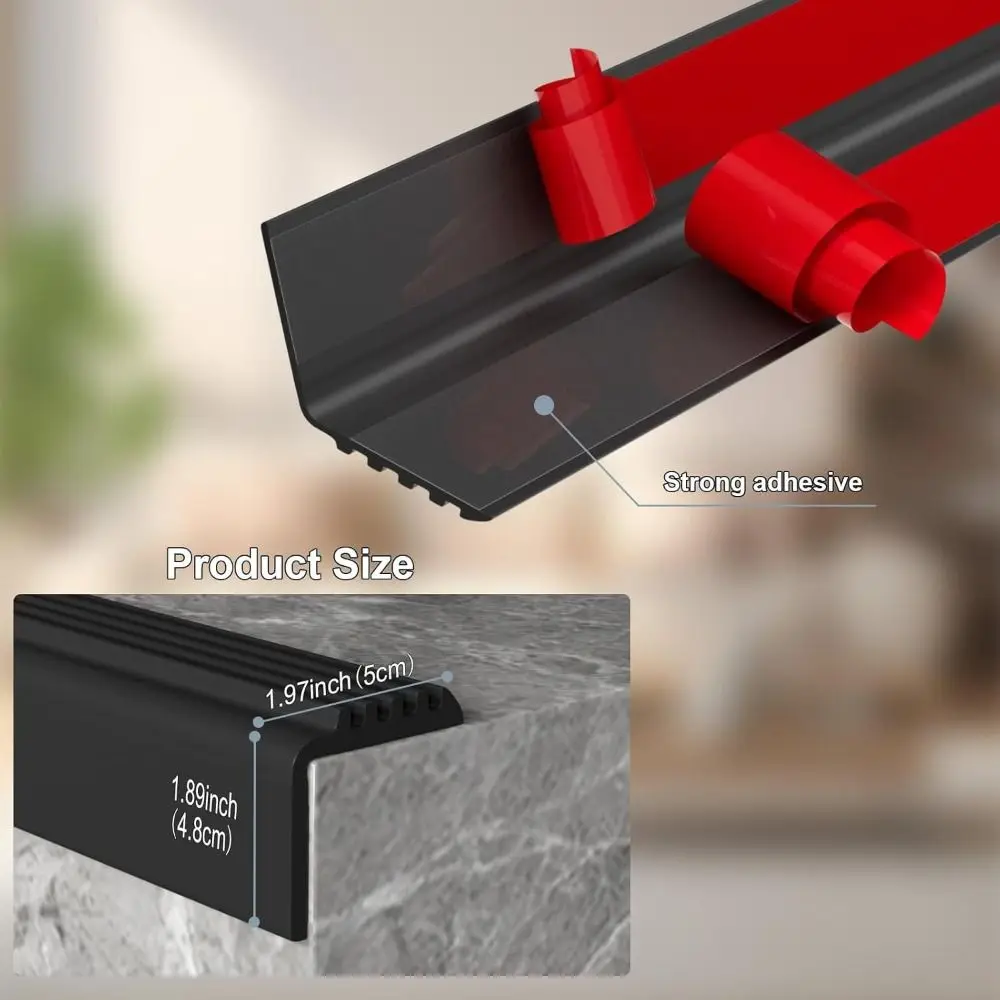 High Quality 100cm Stair Safety Strip Non-Slip Self-Adhesive Corner Trim Flexible Staircase Step Tape Indoor Outdoor