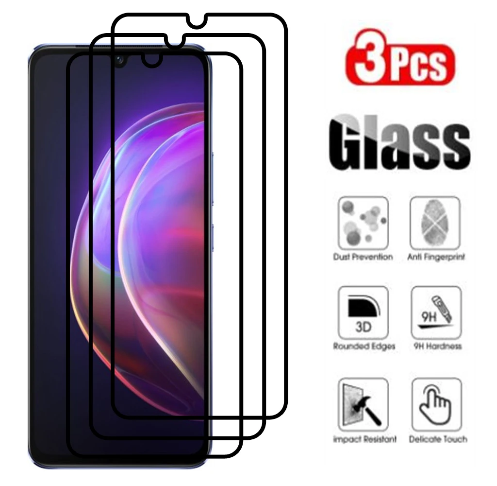  Full Cover Tempered Glass For vivo V21 V23e V20 SE V19 V17 Neo V15 V11i V11 Pro V9 Youth Screen Protector Protective Film