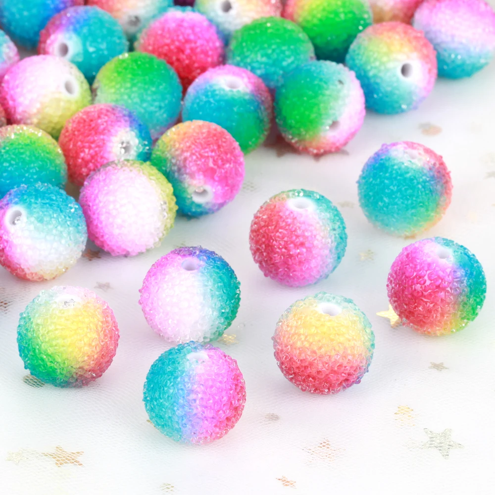 18mm 3/6/12pcs Charm Colored Sugar Ball Polymer Clay Beads For Jewelry Making DIY Handmade Necklace Bracelet Earring Accessories