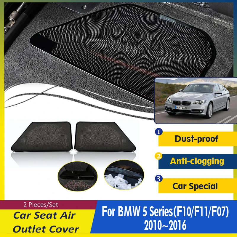 

Fit For BMW 5 Series F10 F11 F07 2010~2016 Car Air Outlet Covers ABS Under Seat Conditioner Vent Protection Cap Auto Accessories