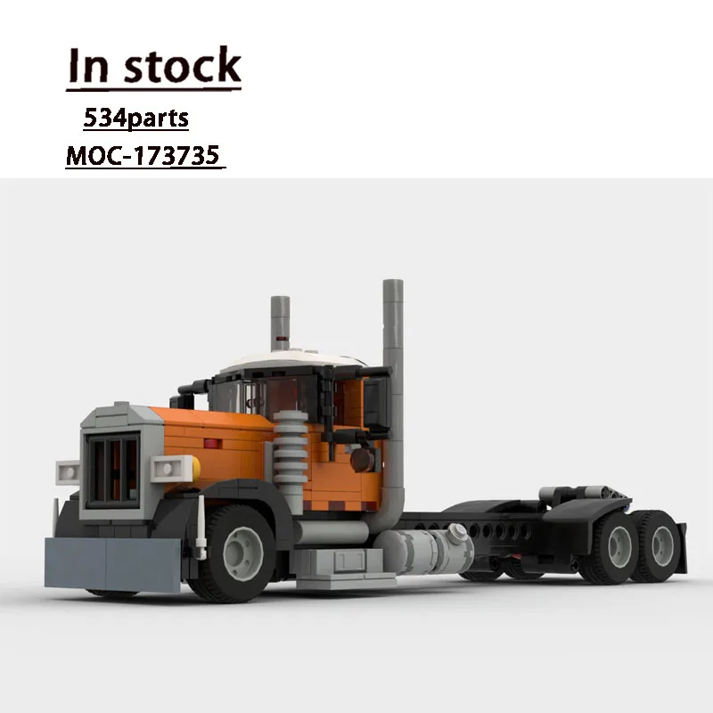 

MOC-173735 New Classic Flatbed Truck Building Block Model 534 Parts Creative Boys' Children's Birthday Building Block Toy Gift