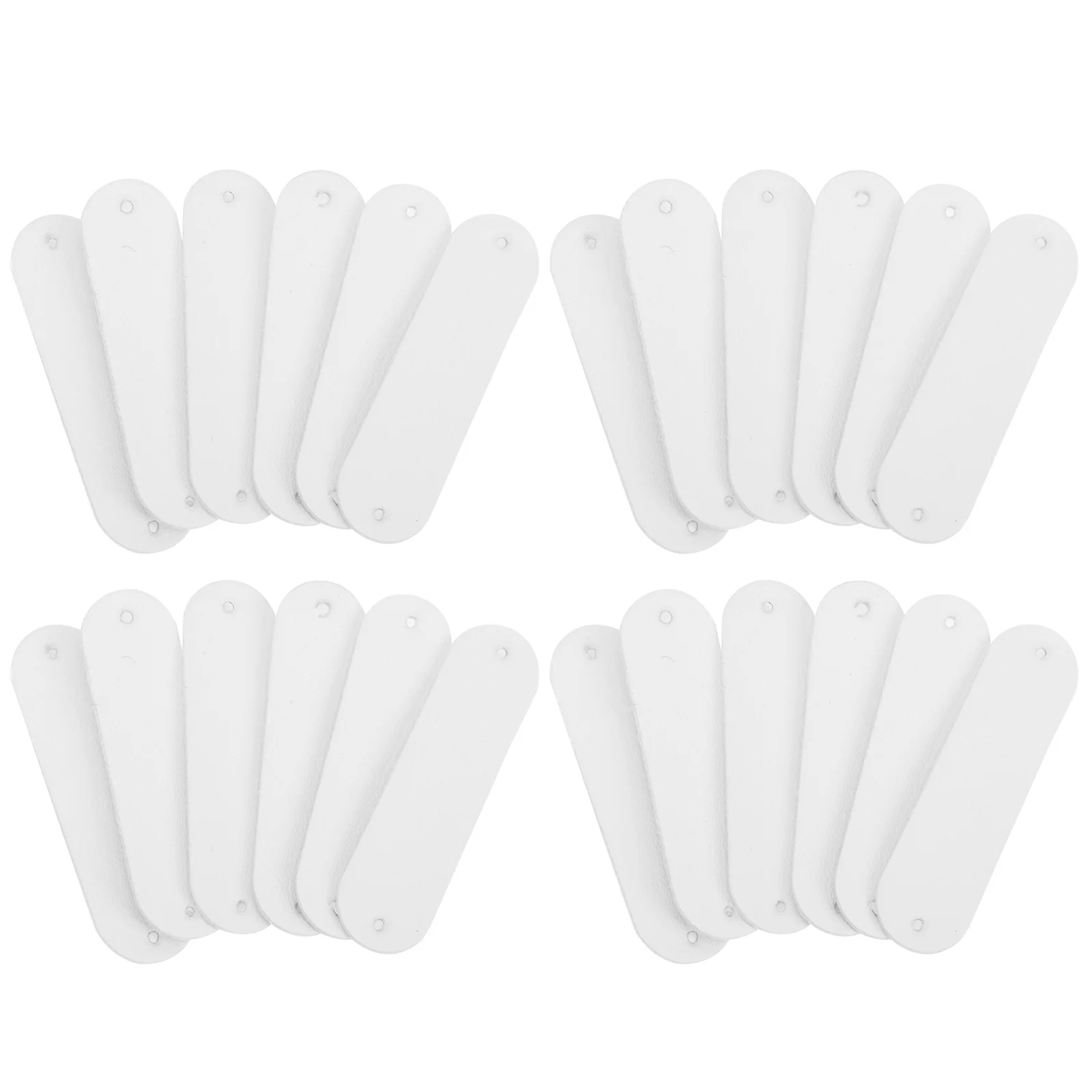 

100pcs Blank Label Clothing Hat Tag Retro Decor Pu DIY H made Indentation Tags Synthetic Material Smooth Surface
