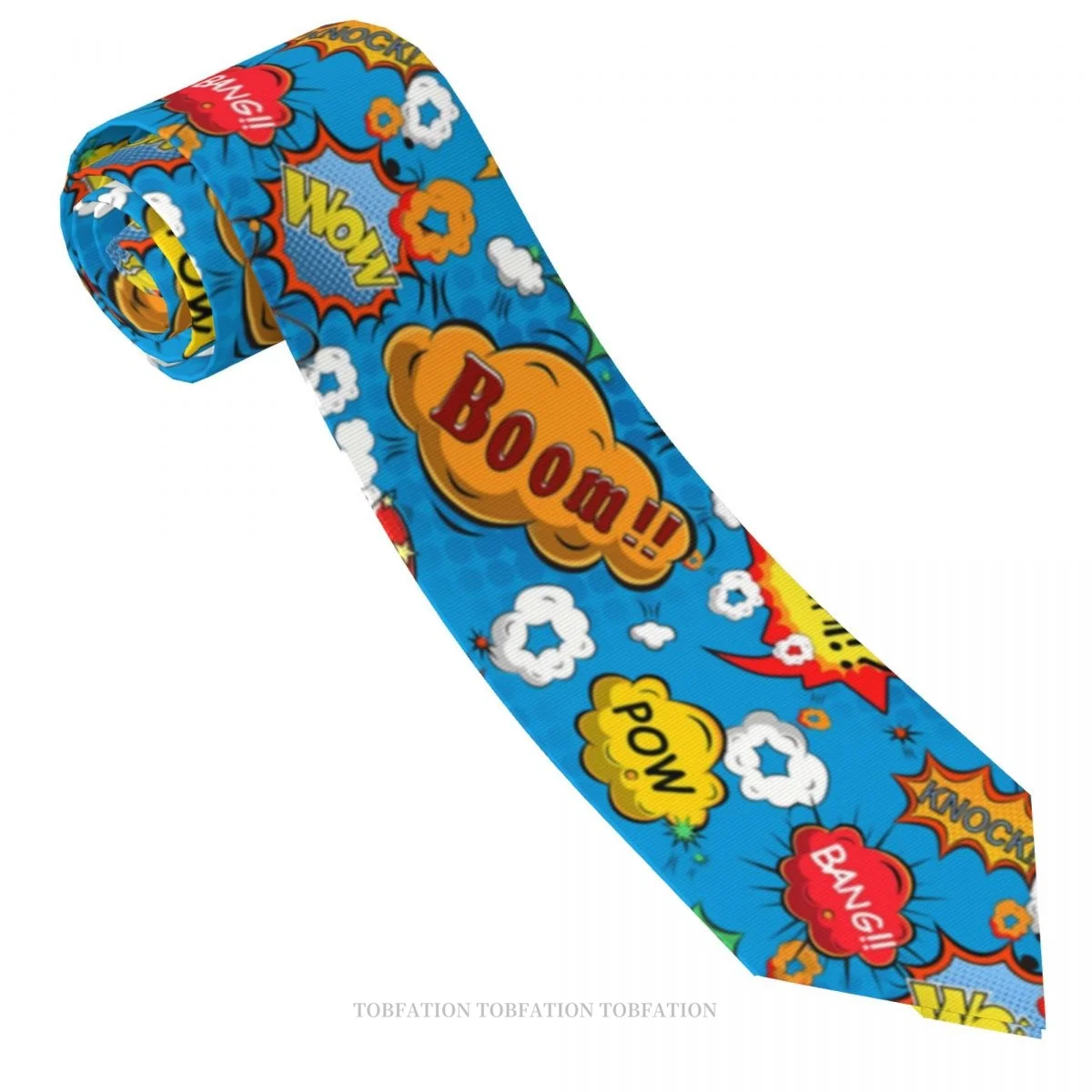 Retro Comic Book Pop Art Bubbles Men Ties 3D Printed Hip-Hop Street Business Wedding Party Shirt Accessories