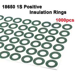 1000pcs 18650 1S Positive Battery Insulation Ring Adhesive cardboard paper for 18650 battery