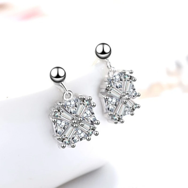 Neue Moissanit-Ohrringe aus 925er-Sterlingsilber für Damen, exquisite Freundin, Hochzeit, Verlobung, Schmuck, großzügiges Modegeschenk