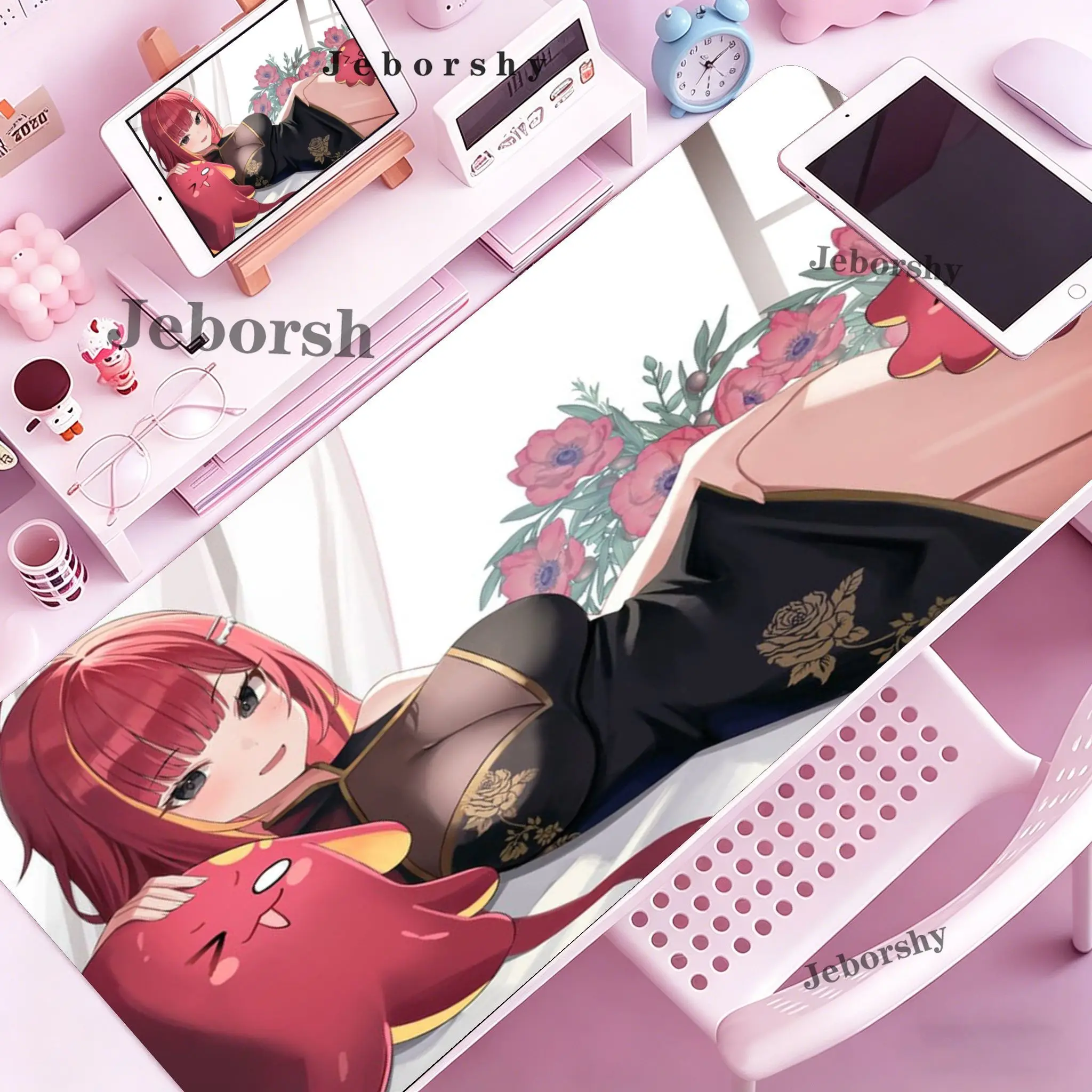 Akane Lize Anime Girl Large Size Non-slip Rubber Mouse pad Computer Gaming accessories Keyboard Desktop Decorate Mat for Offices