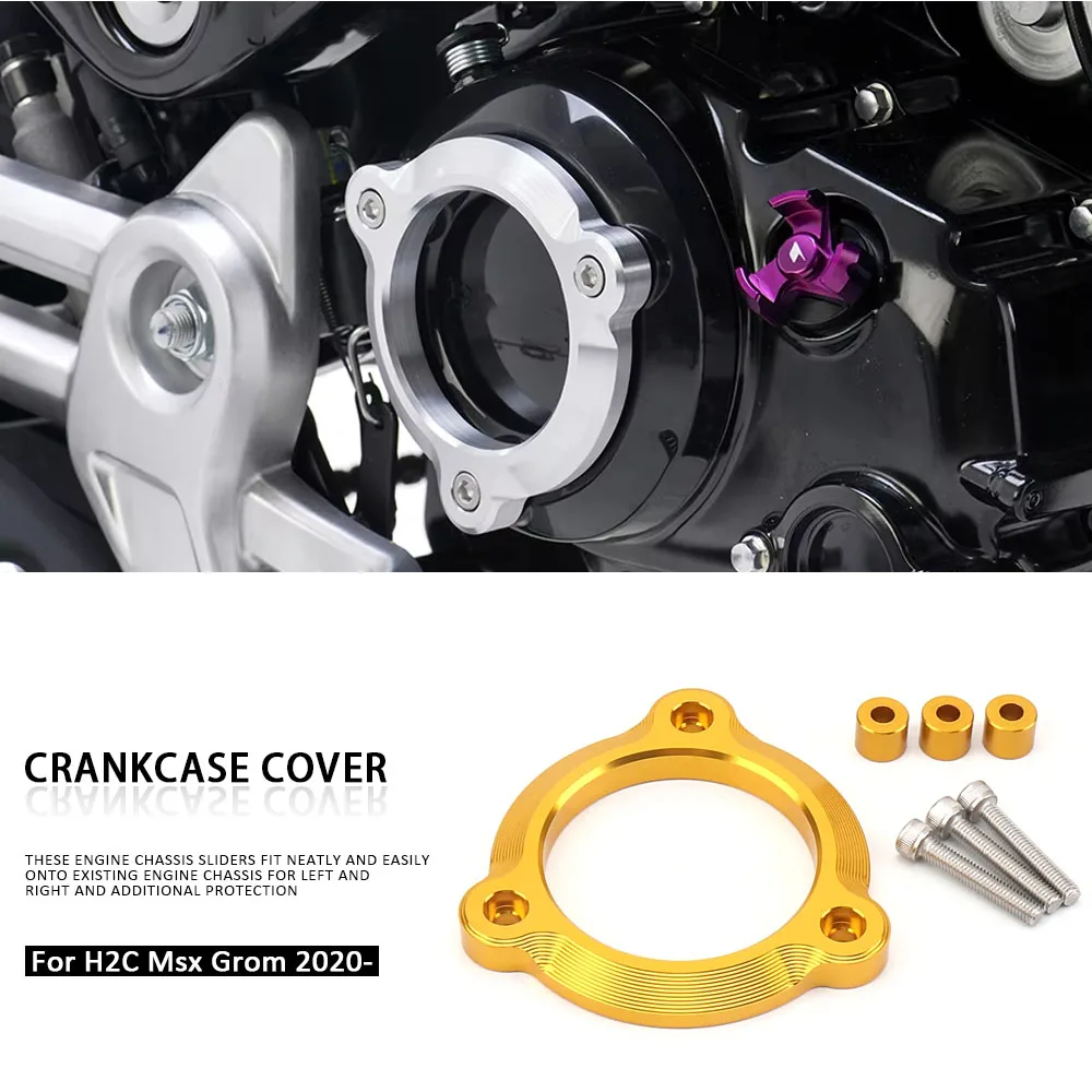 

Engine Case Crash Slider Protector Motorcycle Accessories Crankcase Cover Guard H2C Msx Grom For HONDA H2C MSX GROM 2020 - 2022