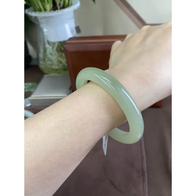 If It'S, We'Ll Compensate You Three Times. Hetian Qing Shui , Natural , Blue-White Jade Bracelet,