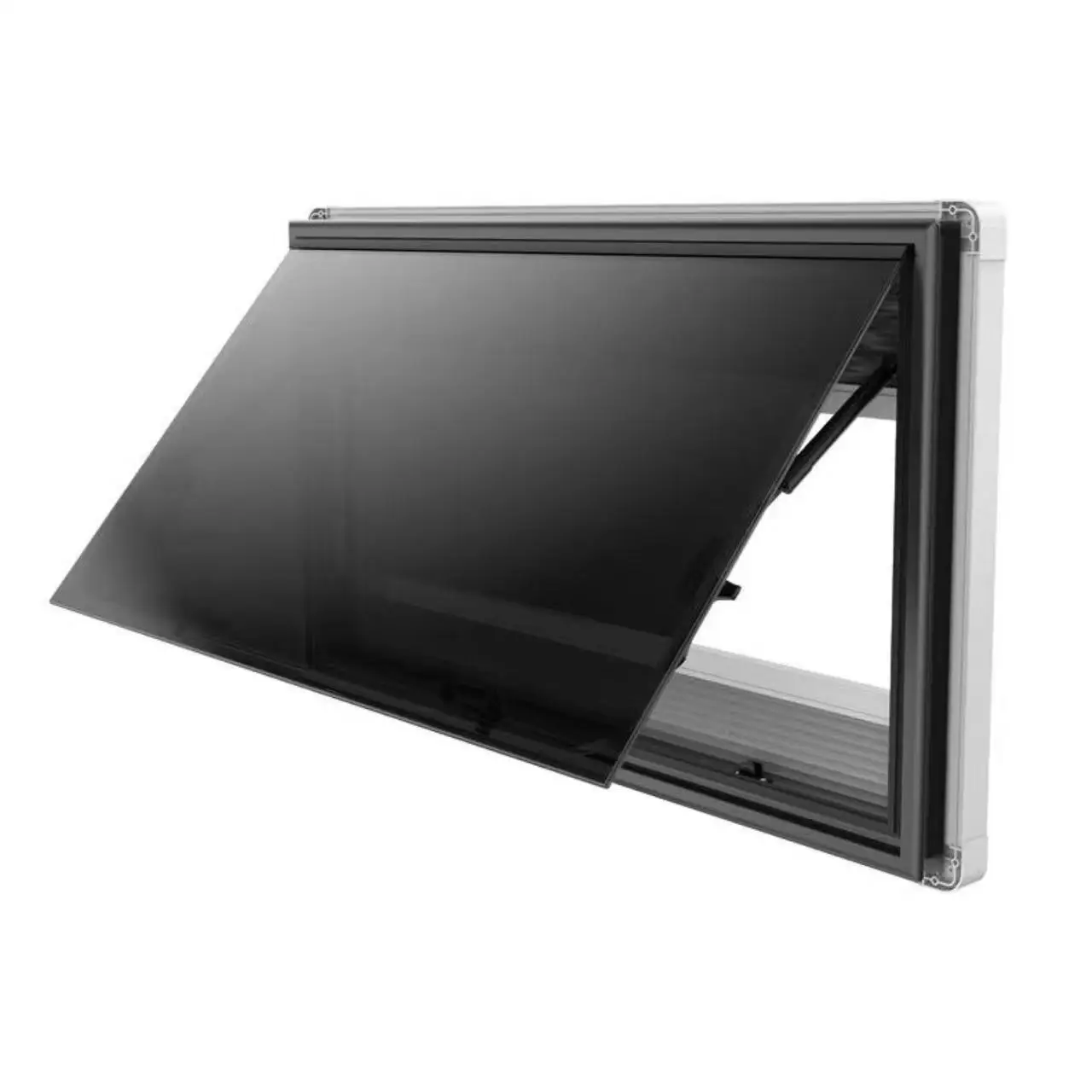 Car Window Aluminum Frame 1200x500mm Top Quality Acrylic Square Corner Camper Trailer Side Push Out Window Rv Caravan Window view 5