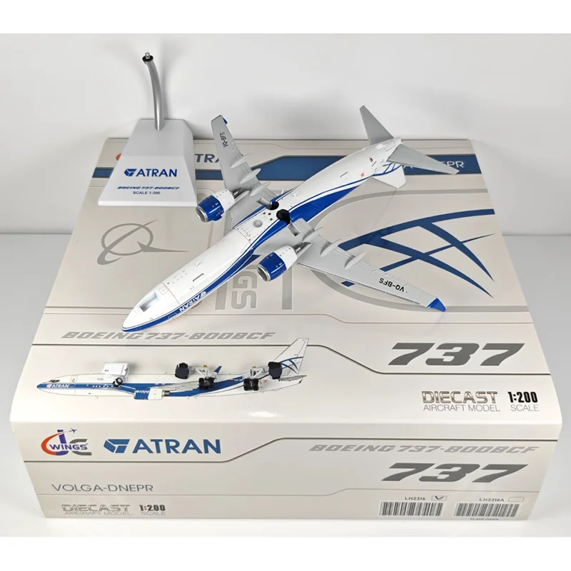 JC Wings moulé sous pression, échelle 1/200 russe ATRAN Aviation B737-800BCF VQ-BFS, Collection de modèles d'avion en alliage, ornements décoratifs