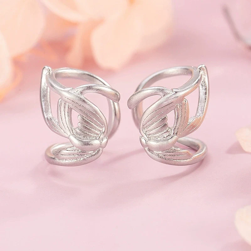 2026 New Swallow Ear Bone Clip Light Luxury Unique and Exquisite Earrings Personality No Ear Hole Ear Clip for Women KOFSAC