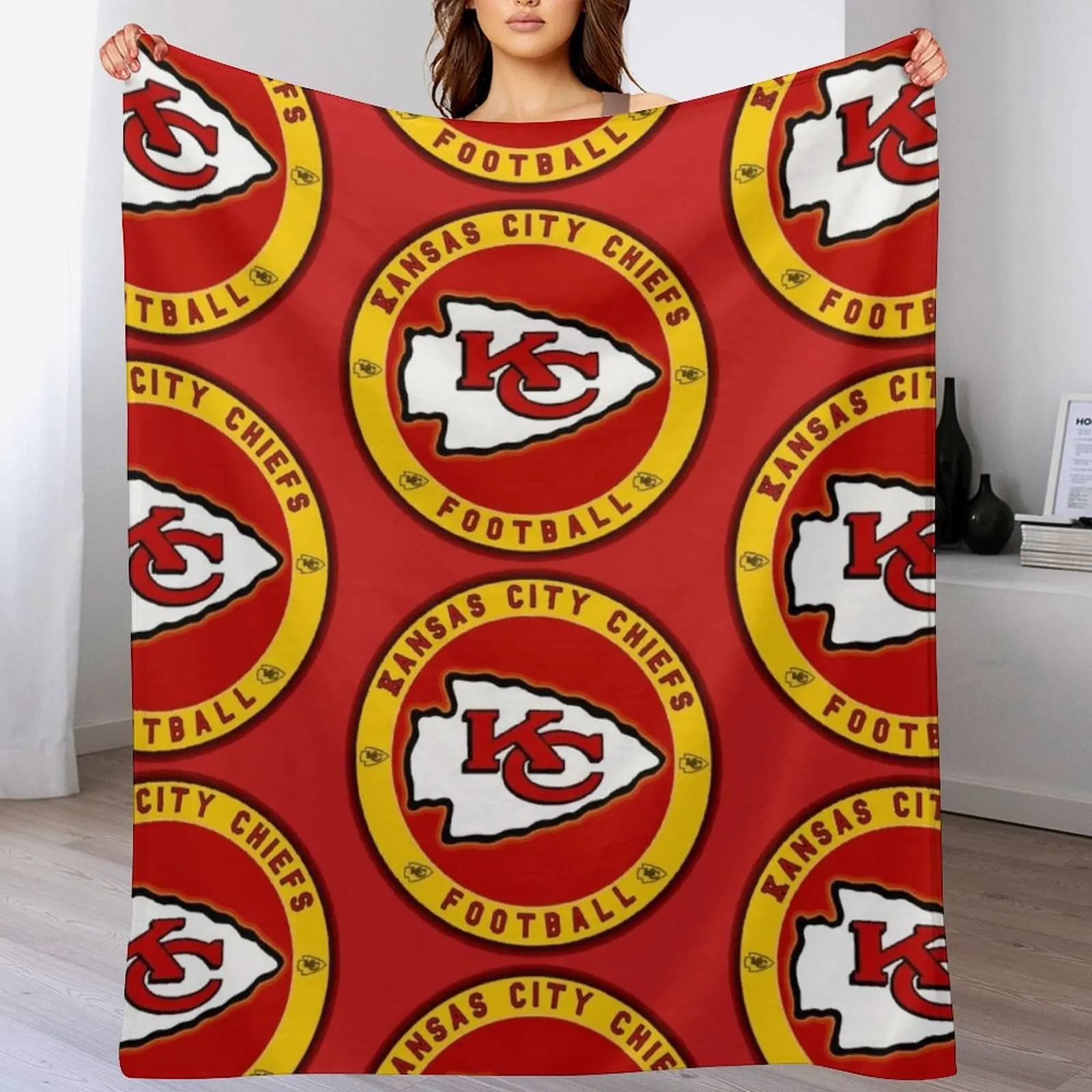

chiefs-kansas Throw Blanket Luxury Throw for sofa Cute Blankets