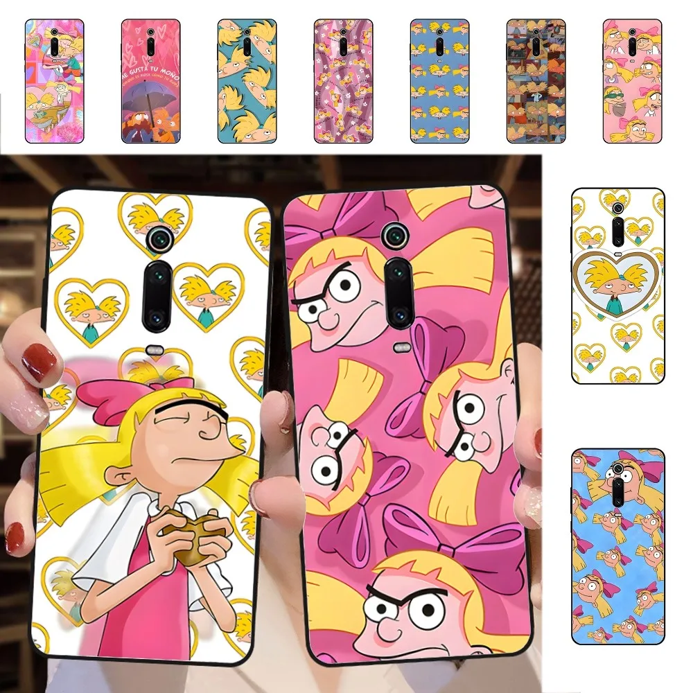 Hey A-Arnold H-Helga Phone Case For Redmi 5 6 7 8 9 10 Plus Pro 6 7 8 9 A GO K20 K30 K40 Pro Plus F3 Fundas