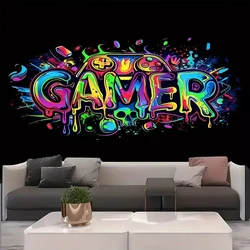 Room Decoration Items Gamer Tapestry Colorful Game Controller Wall Hanging For Bedroom Living Room Esports Dormitory Wall Art