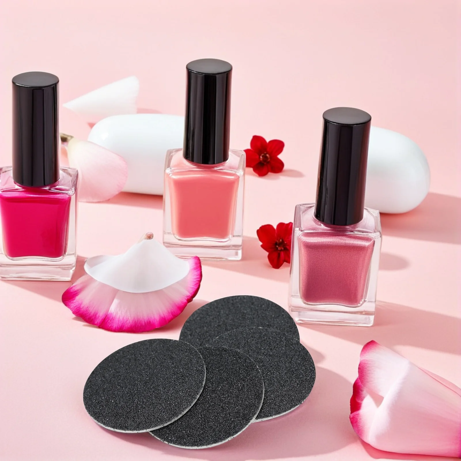 

60pcs Grinding Disks For Electric Callus Remover Replacement Sandpaper Discs Disposable Foot File Nail Salon Home Use Black