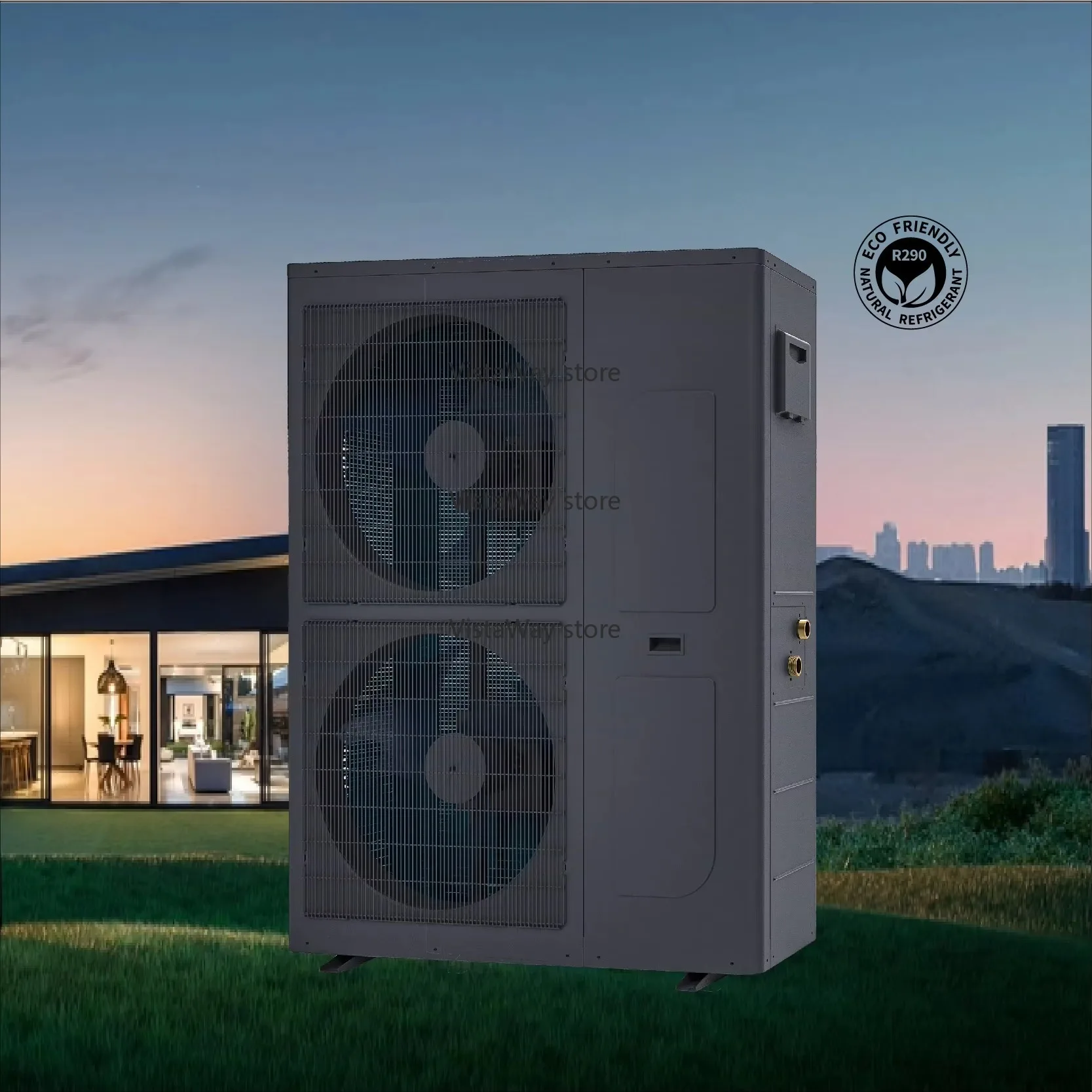 Monobloc Electric R290 High Efficiency Air Source DC Inverter Air to Water Heat Pump ERP:A+++ Energy Floor Heating Water Heater