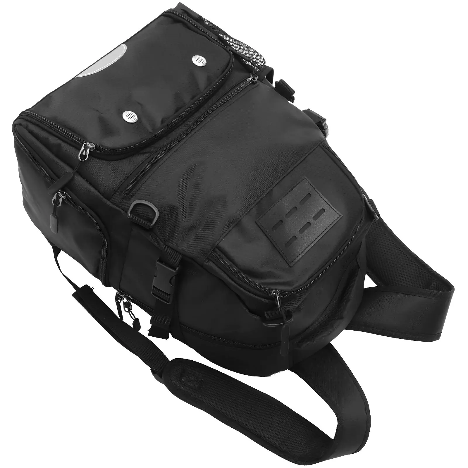 

1Pcs Dual Shoulder Bag Large Capacity Oxford Cloth Backpack with Hidden Basketball Net and Top Buckles for Football Rugby