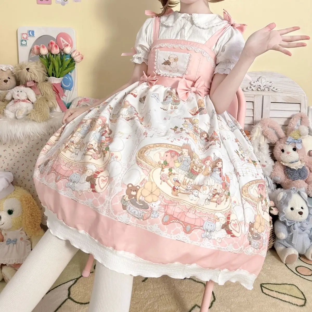 

[Music Box] Beihaiyu Island Original Lolita Lolita jsk Dress Cute Sweet Japanese birthday dress for women