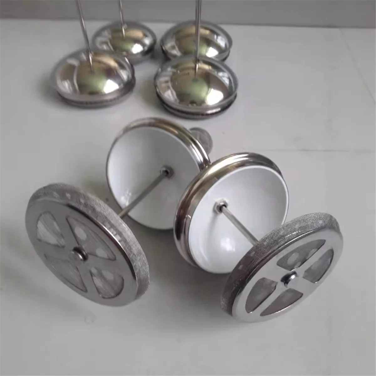 N37R_مرشحات الضغط الفرنسية المصنوعة من الفولاذ المقاوم للصدأ، تحتوي على قرص حلزوني، #6