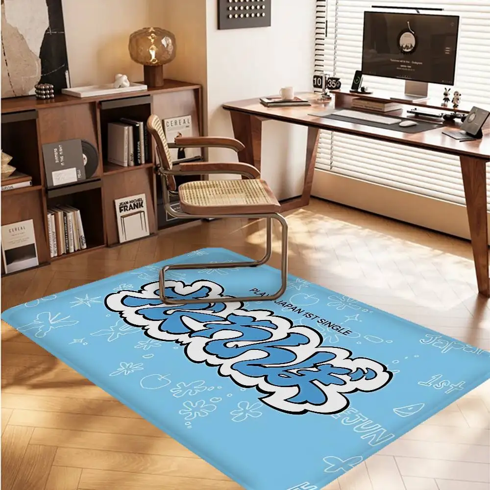 Kpop P-PLAVE Entrance Door Mat Washable Non-Slip Living Room Sofa Chairs Area Mat Kitchen Welcome Doormat