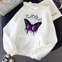 2024 Creative Butterfly Image hoodie top for autumn and winter simple style long sleeved hoodie with hat for men and women coupl