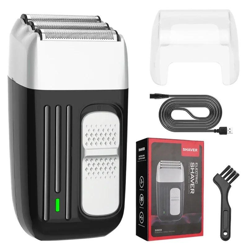 

3303RESUXI 3 Blades Electric Shaver for Barber Men Powerful Rechargeable Electric Razor Head Bald Shaving Machine Wet Dry Shaver