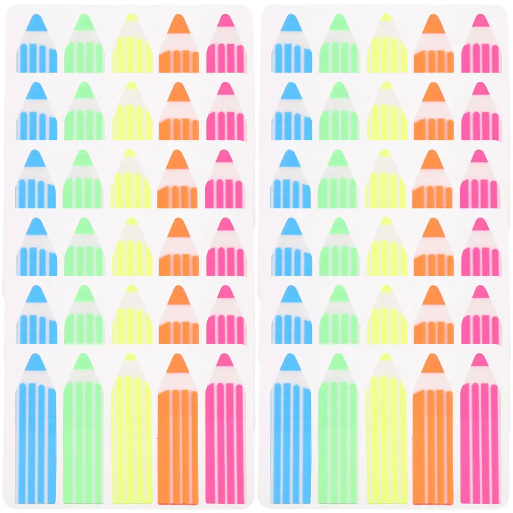 1200Pcs Colorful Pet Highlight Tabs Bookmarks for Kids Students Transparent Sticky Page Markers Reading Strips Learning