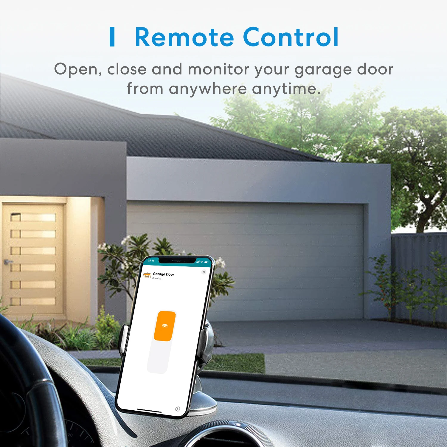 Meross WiFi Garage Door Opener APP Voice Control Smart EU/AU/US/UK Garage Door Switch Works with Alexa Google Home