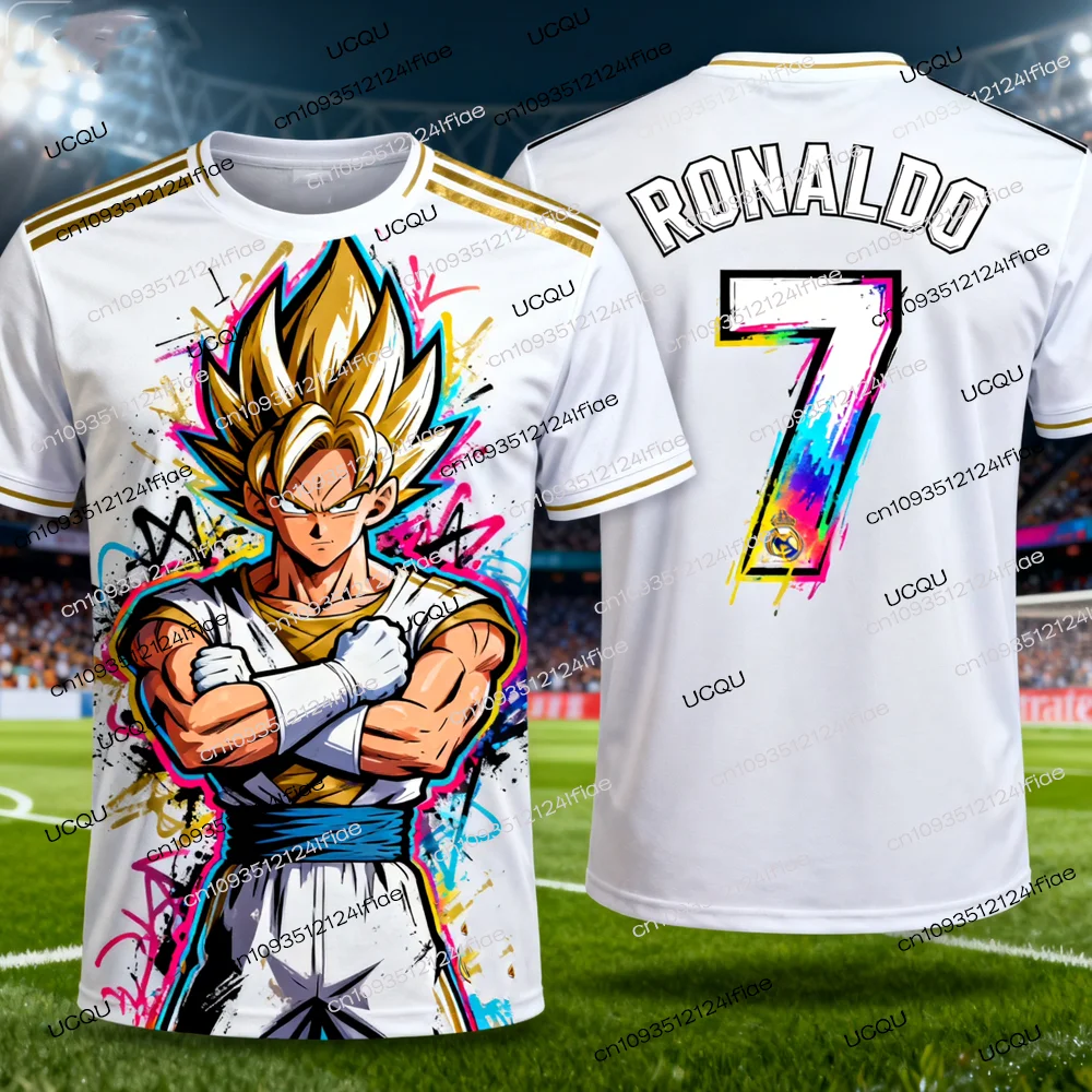 2025 nouveautés Dragon Ball Z Goku/Vegeta édition spéciale maillot de Football Ronaldo No.7 T-shirt de Football Fan Kit de maillot spécial