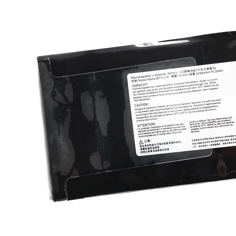 BTY-L78 Laptop Battery for MSI GT62 GT62VR GT80 GT80S GT73 GT73VR GT83 GT83VR GT75 GT75VR MS-1812 MS-1814 14.4V 5225mAh