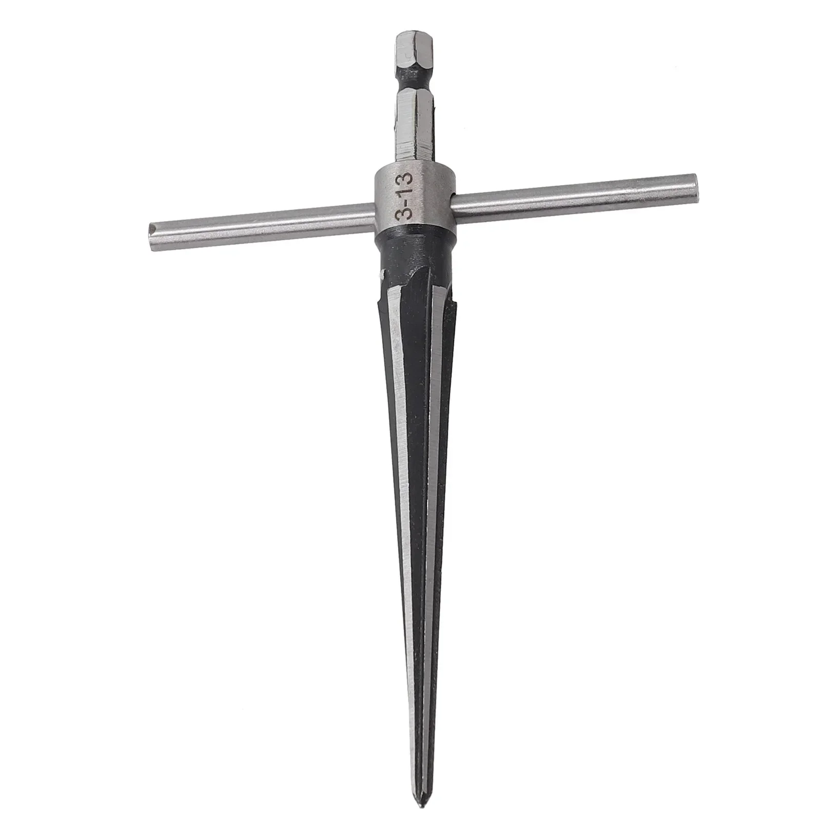 Imagem -03 - Carpintaria Taper Reamer Placa de Madeira Brocas Elétricas Ferramentas de Corte com Alça Hexagonal Chanfro Expansível e Rebarbação 313 mm